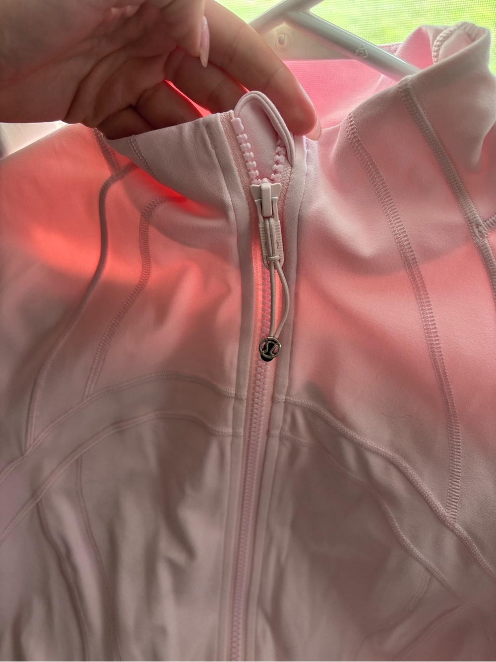 Lulu Lemon Light Pink Full Length Align Zip-Up Jacket - Picture 3 of 4